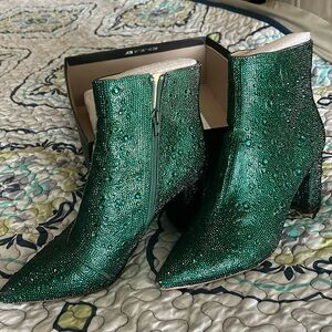 Betsey Johnson Cady Rhinestone Boots size 10M